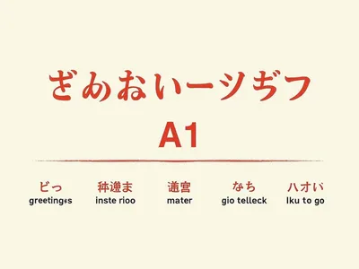 Learn Essential Japanese Vocabulary for Beginners – A1 Level visualisation