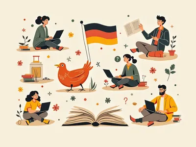 How can I practice using advanced German vocabulary in everyday situations visualisation