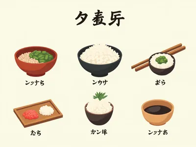 What are some basic food-related words in Japanese visualisation