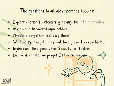 What are some questions to ask about someone's hobbies visualisation