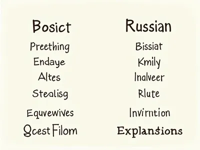 What are the most important vocabulary items for beginners learning Russian visualisation